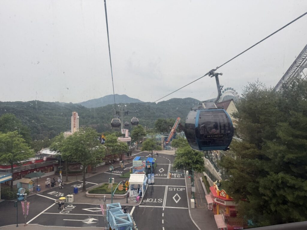 Gondola view over Everland before the night safari