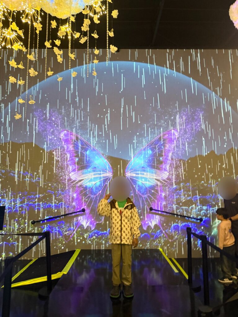 AI digital butterfly installation interactive screen at Taean Horticultural Therapy Expo